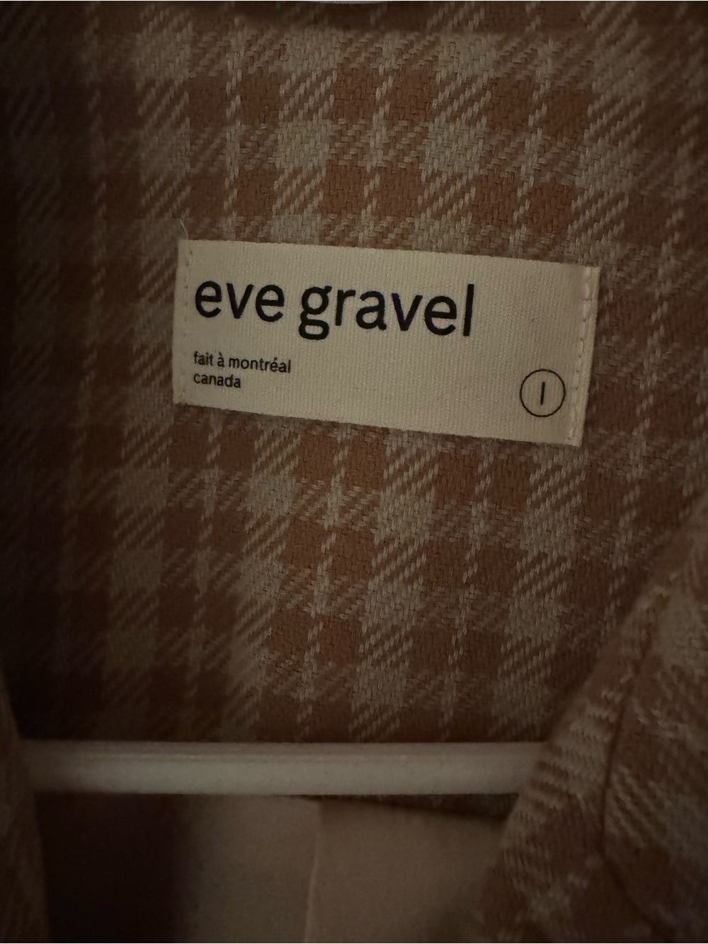 Eve Gravel 100% Cotton Plaid Blazer - Picture 3 of 4